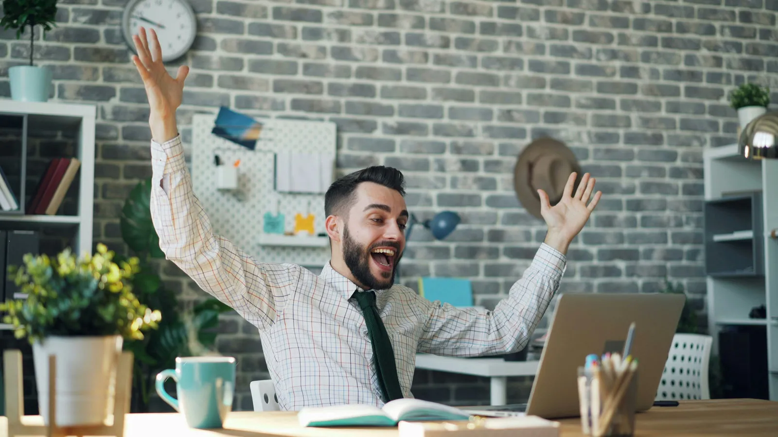 Happy employee