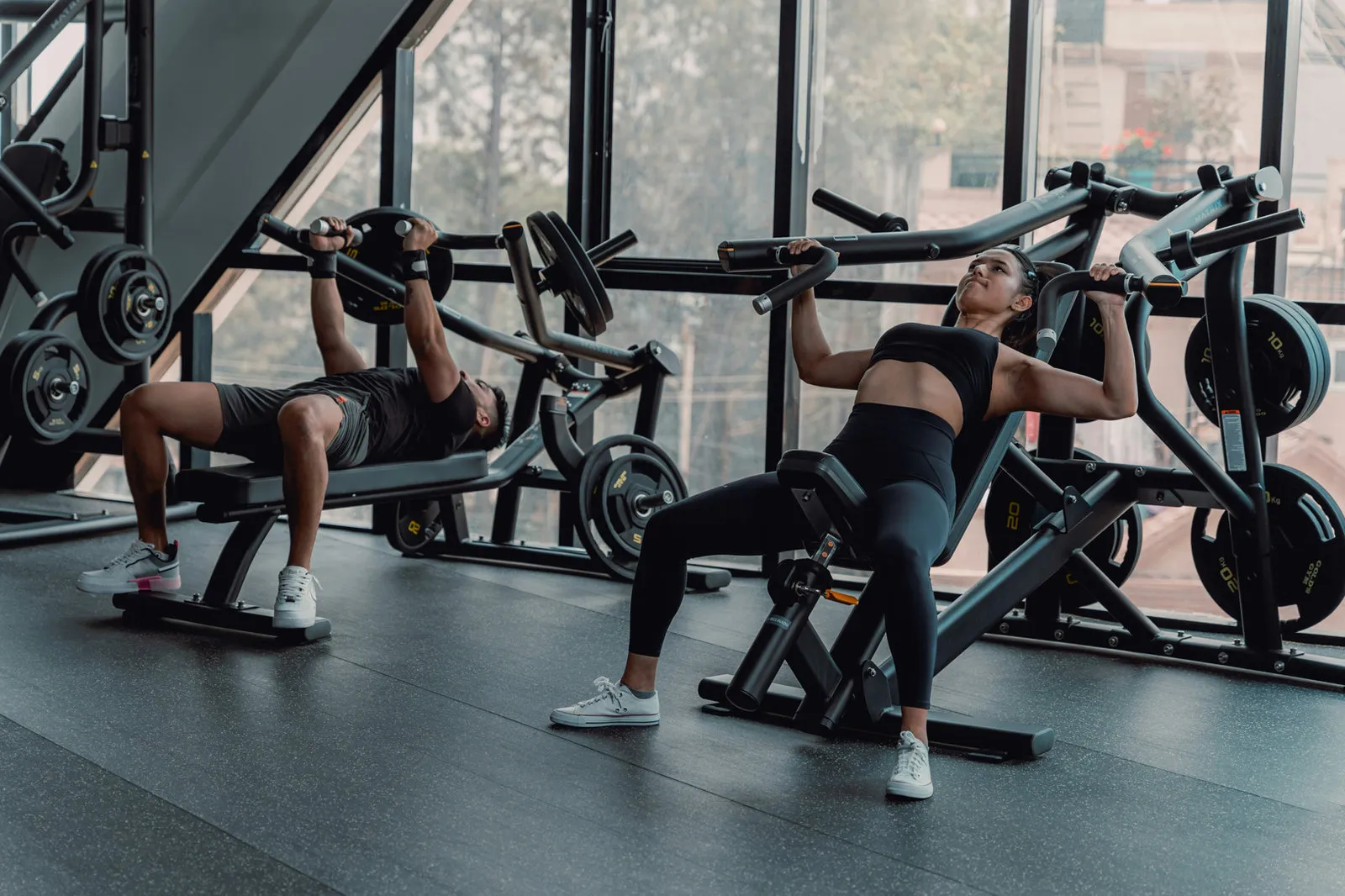 People working out in the gym